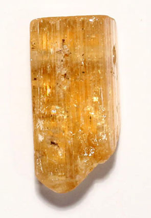 Goldtopas-Kristall, gebohrt